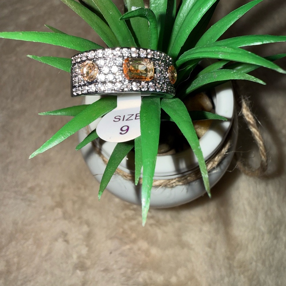 Bomb Party - Morganite Thick Band - Size 9